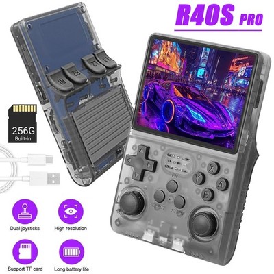 R40S Tragbare Retro Videospielkonsole 30000 Klassische Spiele Handheld Gaming DE