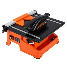Imagen de Wet Tile Saw Portable Tile Cutter w/ Steel Tabletop 0-45° Bevel Cut Copper Motor