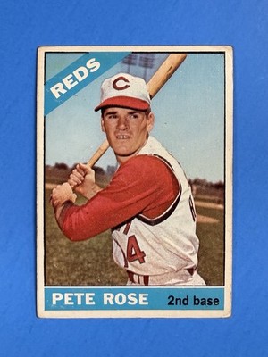 PETE ROSE ~ 1966 Topps #30 (VG/VG+) ~ CINCINNATI REDS ~ *Hit King* v1