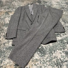 vintage two-piece suit Alfred Downing Ltd Dark Academia Elbow Patch Tweed