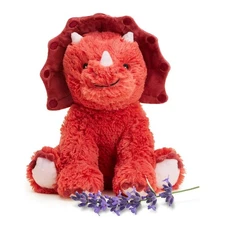 Warmies  Microwavable Red Triceratops Stuffed Animal Plush 13"