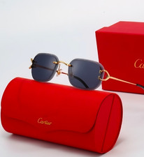 Cartier Big C Oval Cut Black Lens  Gold Frame FREE SHIPPING