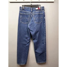 Vintage Tommy Hilfiger Jeans Womens Size 11/30 Big Logo Relaxed Fit Denim Blue