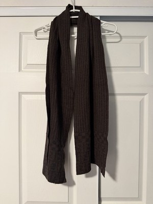 Fendi Merino Wool Vintage Brown Scarf Made In Italy Monogram Old Money