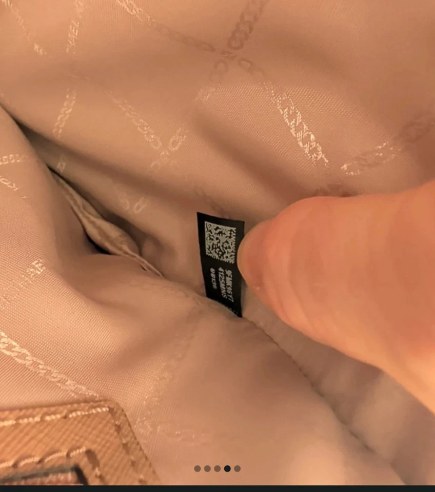 Michael Kors Brown Pebbled Leather Tote Zip Gold Padlock Jet Set Large Handbag, photo 4 of 5