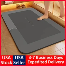 SUPER Water Absorbent Bath Mat Non-Slip Quick Dry Bathroom Shower Rug 24"/32"