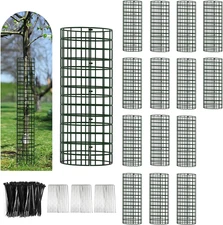 15 Pack Tree Trunk Protector, Metal Mesh Tree Bark Protector 5'' Dia X 16-1/2''