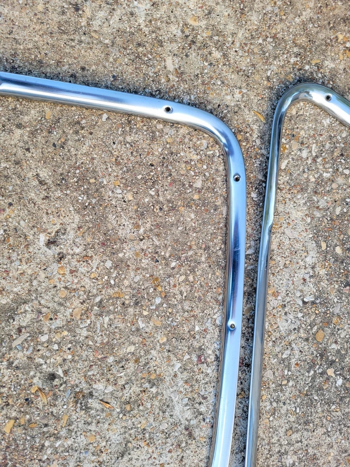 Modified for 1951-1954 Chevy GMC Truck STAINLESS DOOR WINDOW GARNISH MOLDINGS - Image 3 of 4