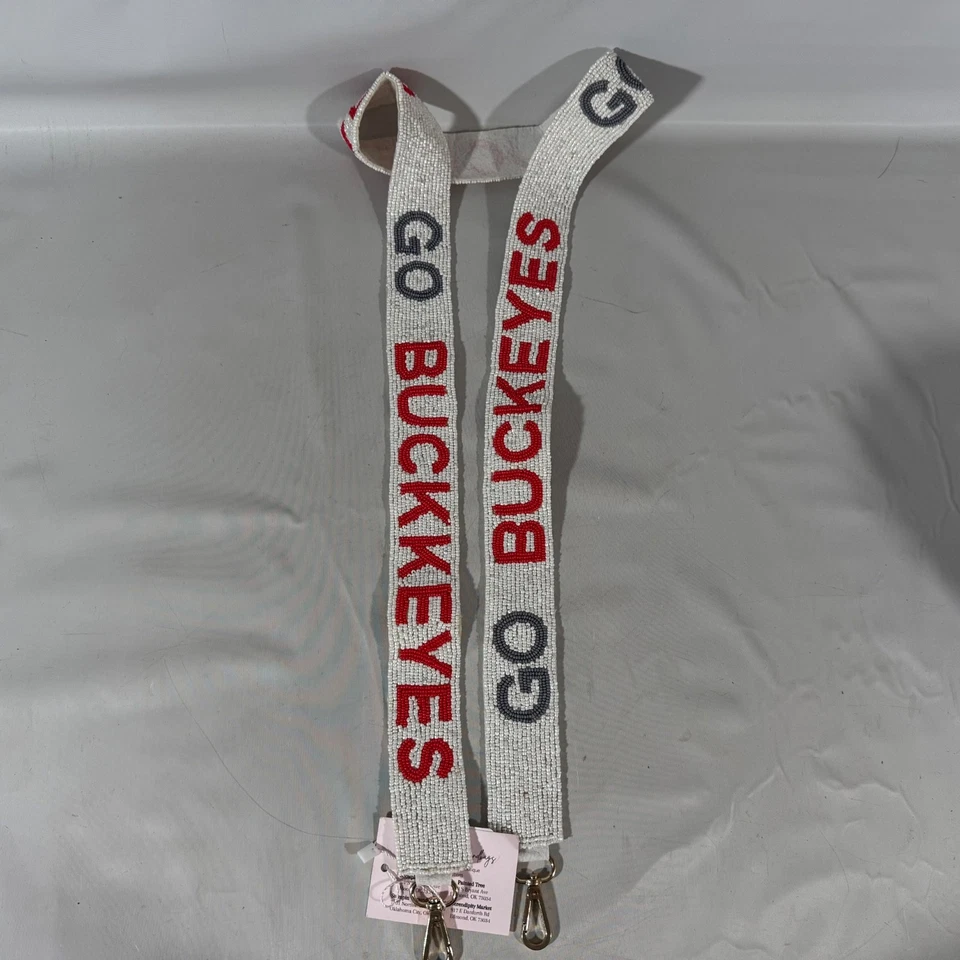 Ohio State Go Buckeyes Beaded Game Day Purse Strap Handbag Crossbody Stadium New - Image 2 of 4