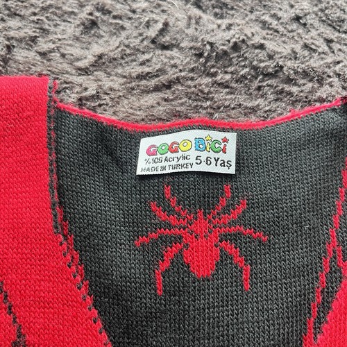 GoGo BiCi Acrylic Knit Spiderman Sweater Vest Kids 5/6 - Picture 4 of 6
