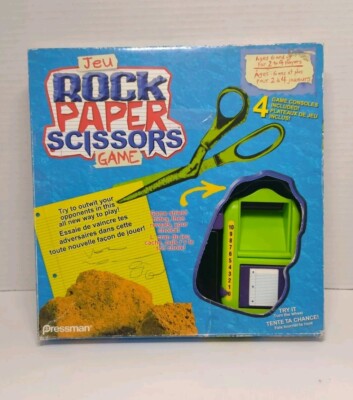 GAME Rock Paper Scissors Kids Plastic CONSOLE Set Boxed Board Game 2-4 Players