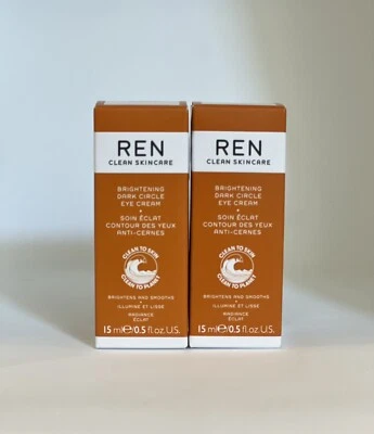 2x REN Clean Skincare Brightening Dark Circle Eye Cream (15 ml / 0.5 fl oz)