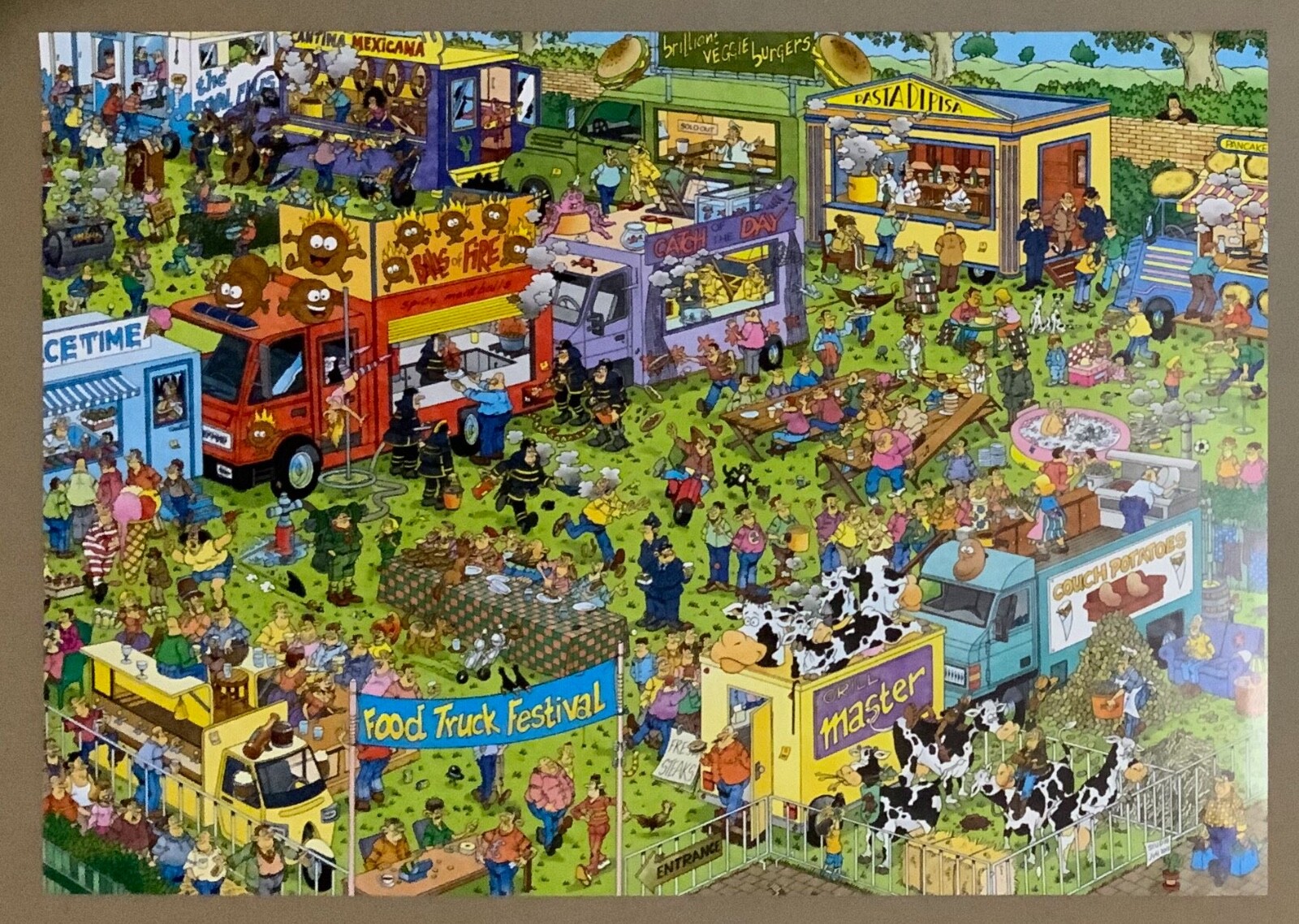 Jan Van Haasteren 2 x 1000 piece jigsaw BBQ Party & Food Truck Festival
