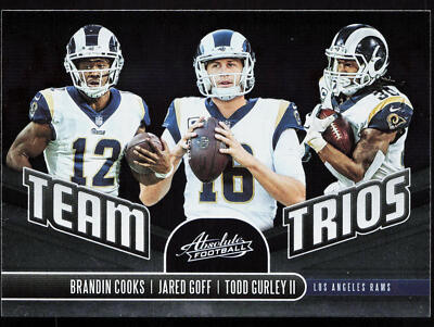 2019 Absolute Team Trios Brandin Cooks / Jared Goff / Todd Gurley II #TT-LA Rams