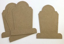 4 LARGE TOMBSTONES - Halloween Grave Yard Bare Chipboard Die Cuts - 4 7/8"