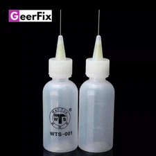 Two 2 OZ Empty bottles with stainless steel needle tip dispenser for Liquid Flux