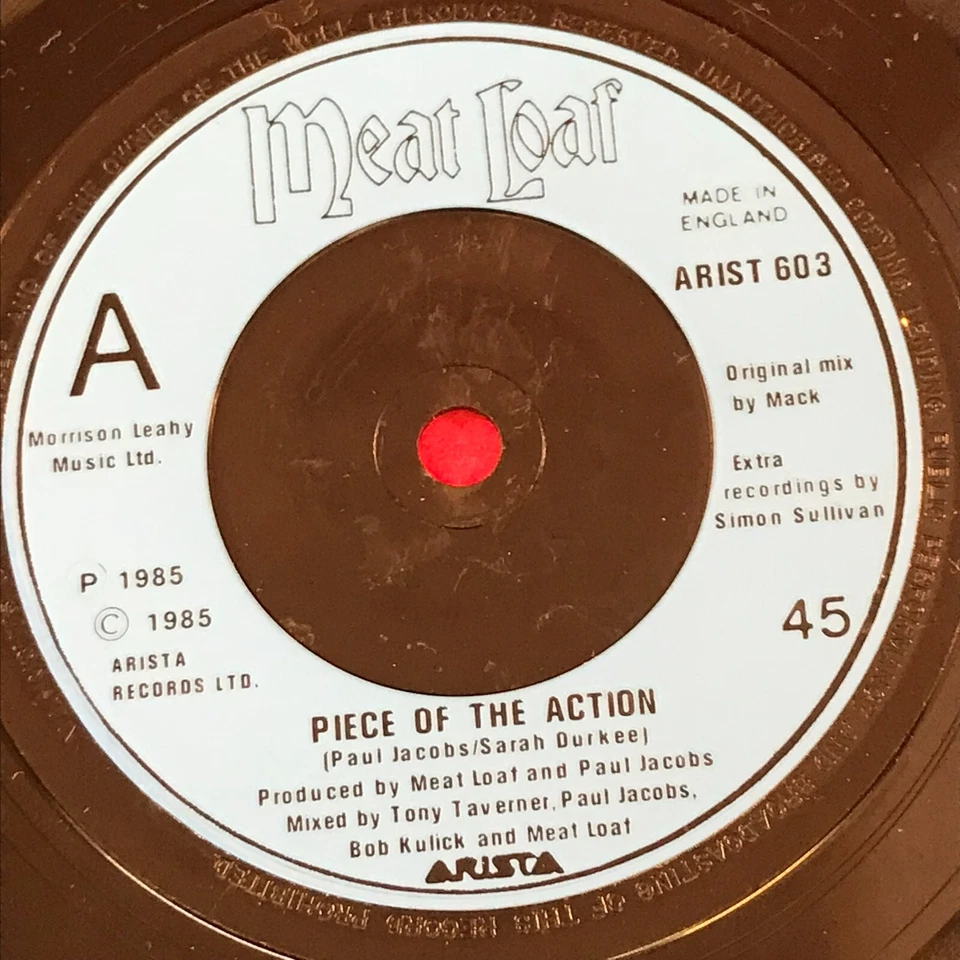 MEAT LOAF Piece Of The Action 1985 UK 7" vinyl single original Sailor To A Siren - Image 4 of 4