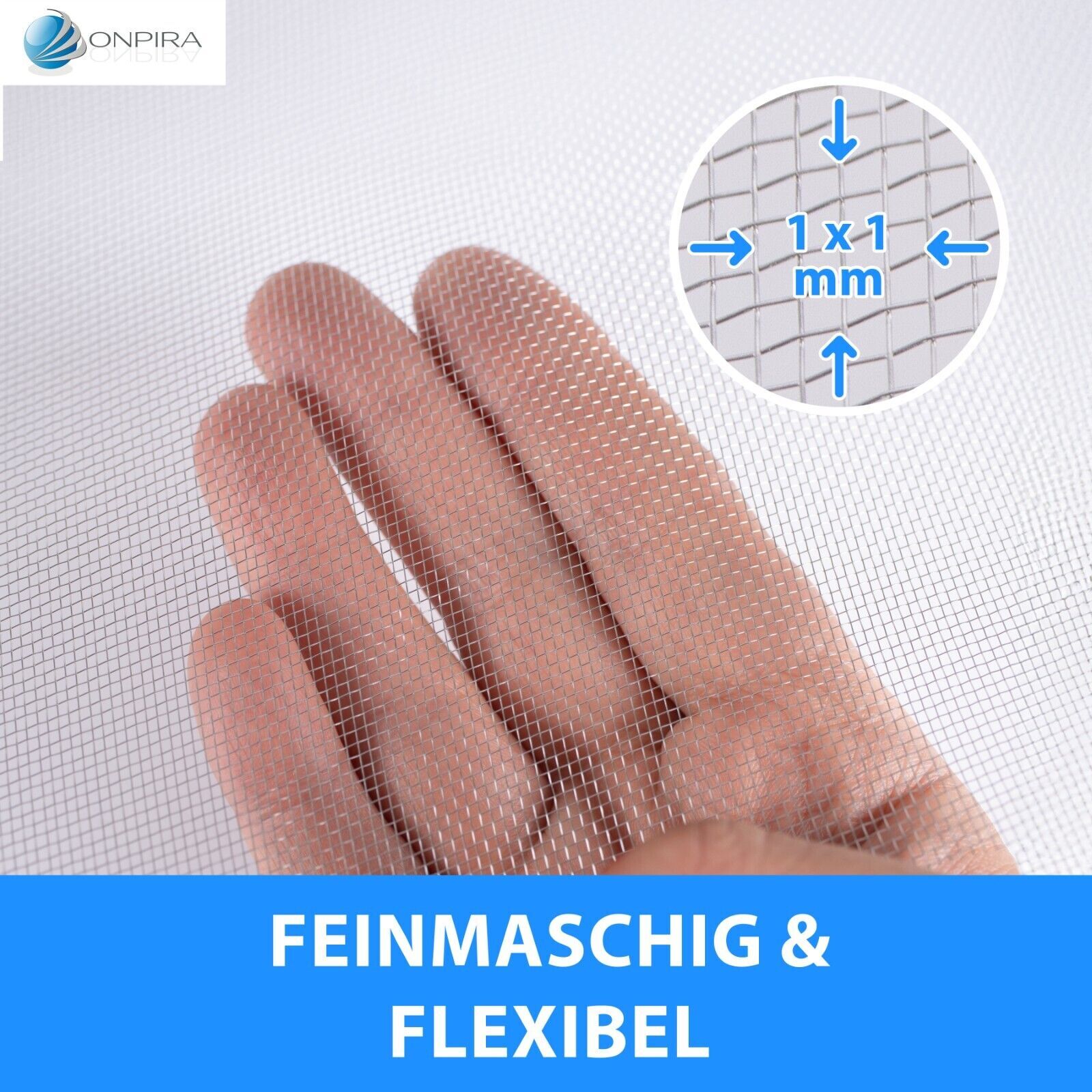 Fliegennetz EDELSTAHL Fliegengitter FENSTER Insektenschutz Meterware Aluminium E - Foto 9