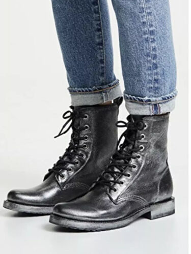 FRYE VERONICA COMBAT BIKER BLACK MULTI 
