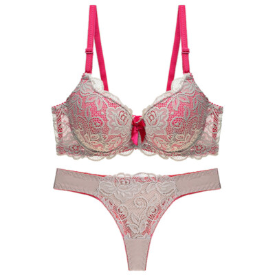 Womens Sexy Lace Thick Padded Lingerie Set Boost Push Up Plunge Bra Set AA A B C | eBay Womens Sexy Lace Thick Padded Lingerie Set Boost Push Up Plunge Bra Set AA A B C | eBay