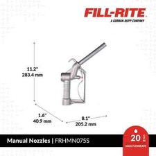 Fill-Rite by Husky 3/4" Manual Nozzle Fuel Transfer Diesel Gasoline Kerosene