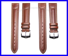 19mm 20mm Brown Replacement Leather Watch Band Strap Suits Wenger Swiss Army