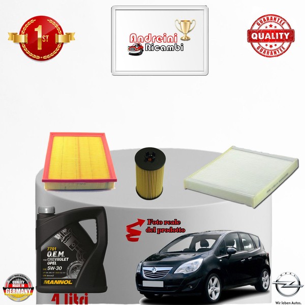 Inspektionskit Filter + ÖL Opel Meriva B 1.4 Lpg 88KW 120CV Von 2011->-image