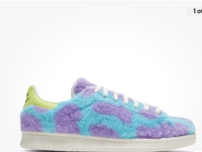 (Size 10) Rare adidas Monsters Inc. x Stan Smith Blue/ Purple Fuzzy Shoes