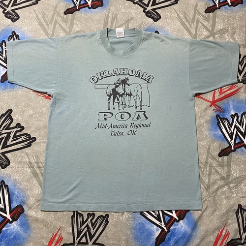Oklahoma POA Ponies of America Mid-America Regional T-Shirt Men's XL VTG 90s