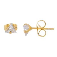 Ixxxi Ohrstecker Triangle Stone Gold