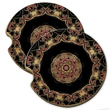 Space Command Wood Car Coaster Gift Set fit Car & Truck Cup Holder