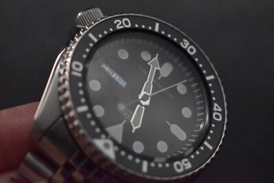 SEIKO 7S26-0020 Automatic Divers 200m Black Men's Watch JAPAN
