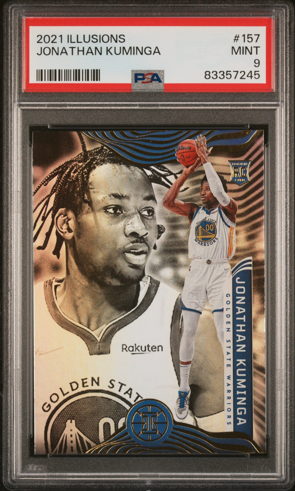 2021 Panini Illusions 157 Jonathan Kuminga - PSA 9