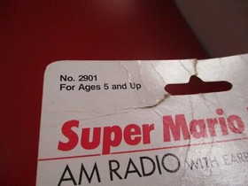 Super Mario Bros. Nintendo NES Era AM Radio w/ Earphones by Playtime 1989