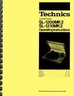 Technics SL-1200MK2 SL-1210MK2 Turntable OWNER'S MANUAL and SERVICE MANUAL