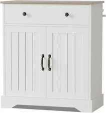 29.5" Buffet Cabinet, Adjust Shelves & Anti-Tip, Multi-Use Storage for Kitchen