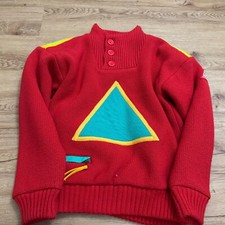Vintage SOS Sportswear of Sweden Denmark Made Wool Ski Sweater XS