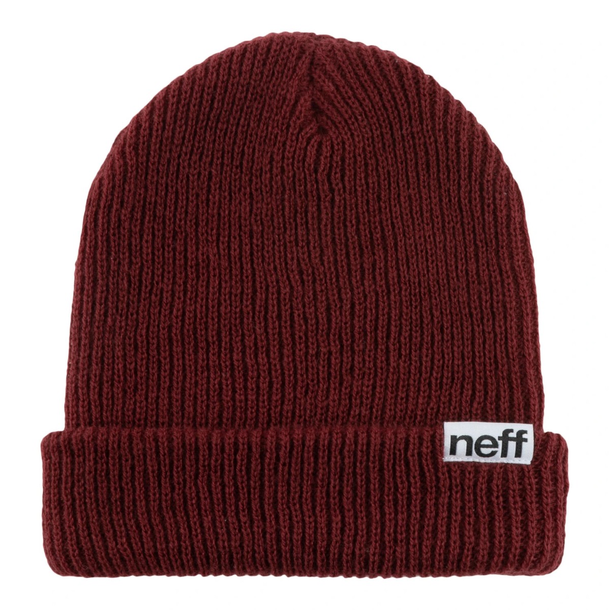NEFF Mens Maroon Fold Beanie Hat One Size New