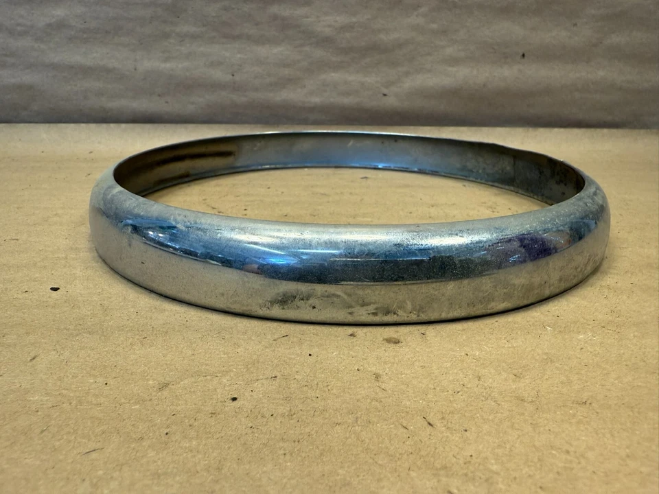 Original Jaguar XKE E-Type MG MGB Headlamp Chrome Trim Ring Bezel OEM - Image 4 of 4