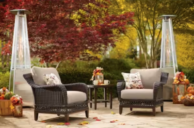 Hampton Bay Woodbury CushionGuard Toffee Trellis Patio Lounge