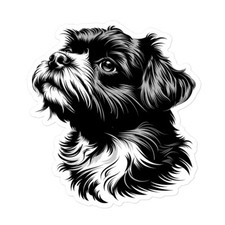 Dog Shih Tzu Sticker Pup Lover Bottle Decal Gift Laptop Car Vinyl Glue Unique