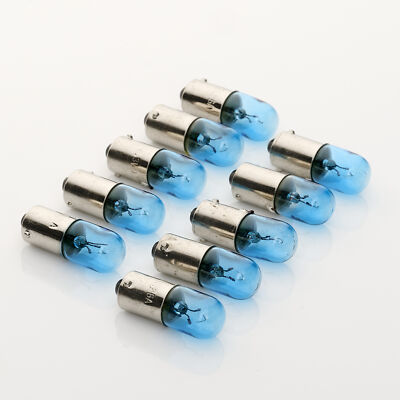 10 x 6,3V 250mA 1,6W BA9s 10x28 Hellblau / Light Blue / Lamp Bulb / Skalenlampen