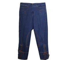 Roberto Cavalli Leather String Denim Pants 55 43851644