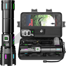 Flashlight 20000 High Lumens Rechargeable 30W Super Bright LED Flash Light  wit