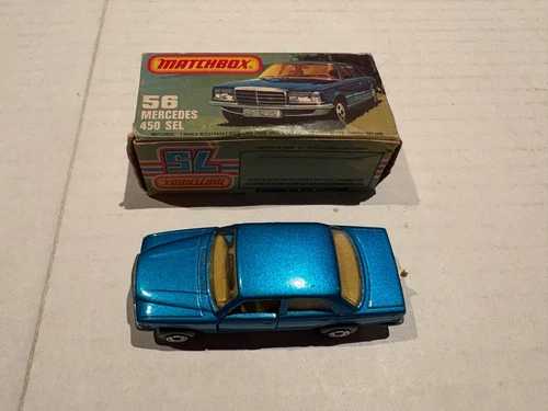 VINTAGE 1979 Matchbox Superfast #56 MERCEDES 450 SEL Die Cast Car in BOX