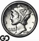 1935-D Mercury Dime, Frosty Choice BU++ FB, Full Bands