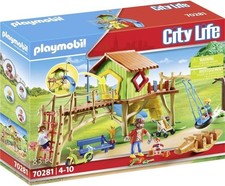 PLAYMOBIL City life Parc de jeux et enfants 70281 / Balançoire Jouet NOEL