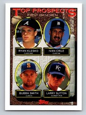 1993 Topps Prospects Ryan Klesko, Ivan Cruz, Bubba Smith, Sutton #423