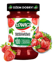 5900397734623 Łowicz Dżem truskawkowy o obniżonej zawartości cukrów 450g Maspex