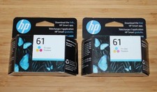 NEW SEALED Lot of 2 Genuine New HP 61 Tri-Color Ink Cartridge CH562WN 2024-2025